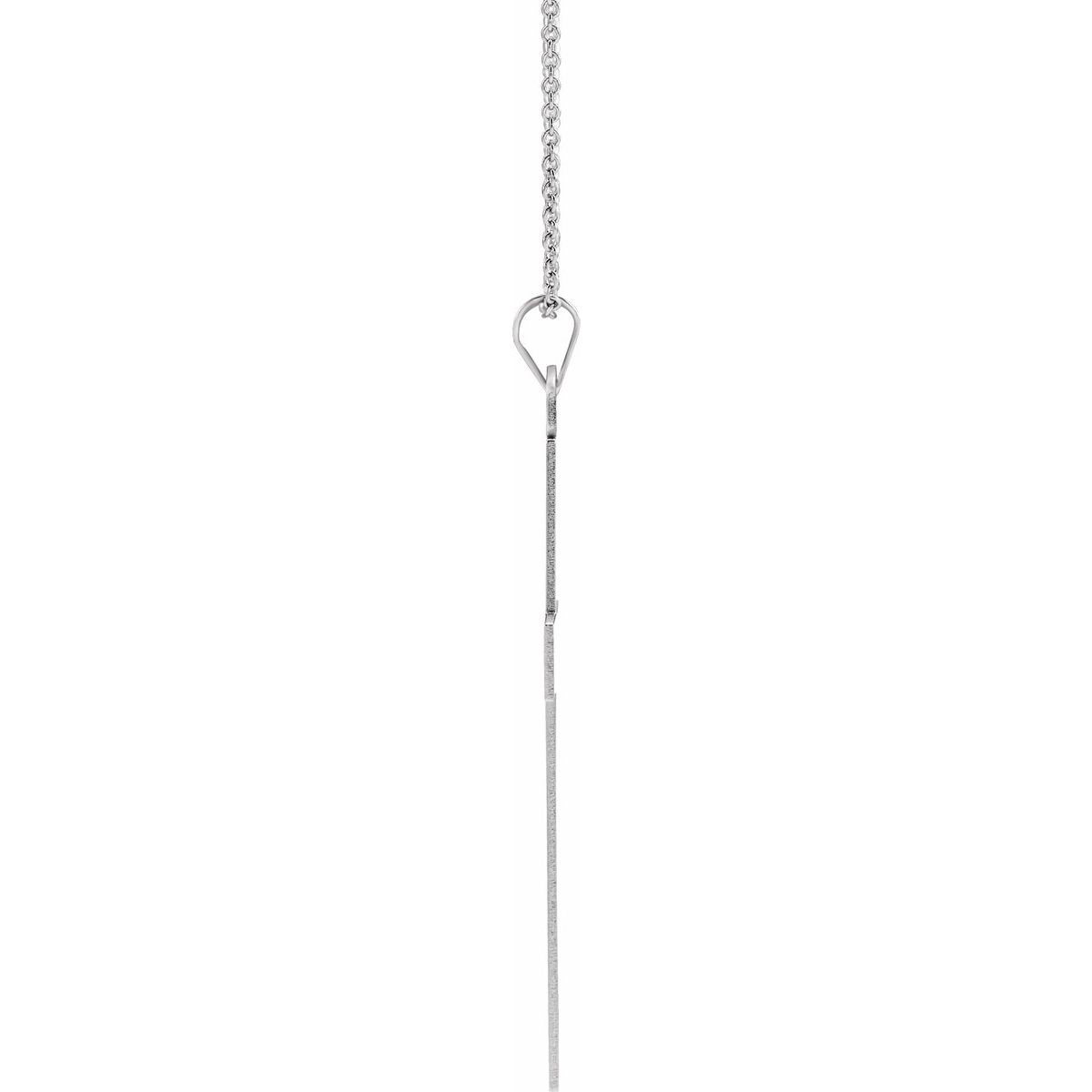 49.4x25 mm Cross Necklace in 14k white gold