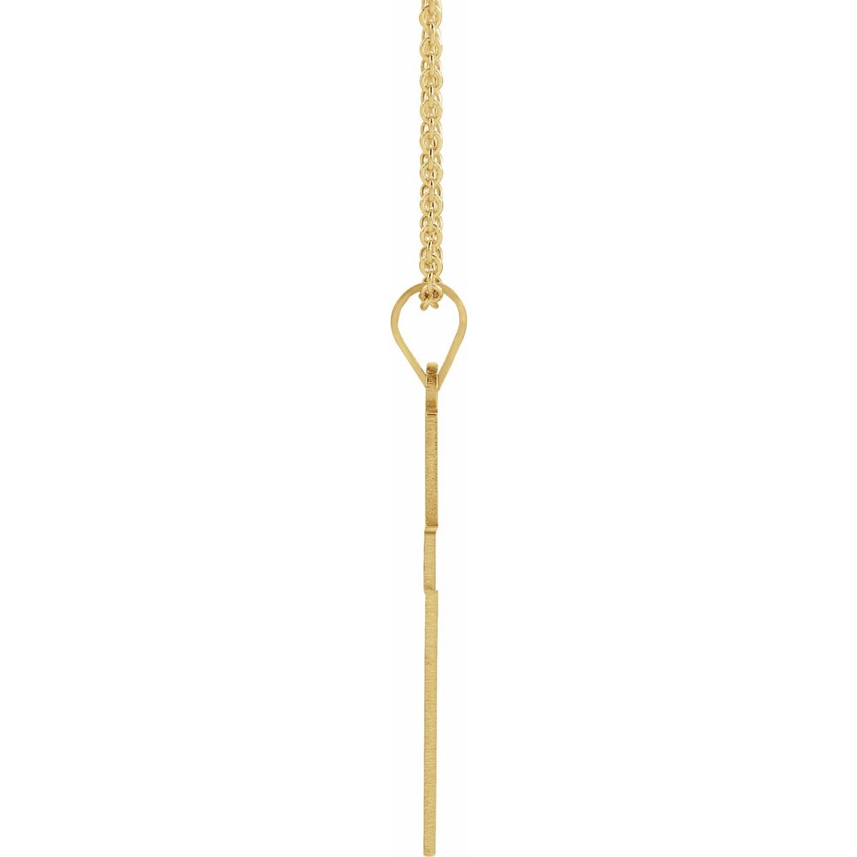 29.4x13.8 mm Cross Necklace in 14k yellow gold
