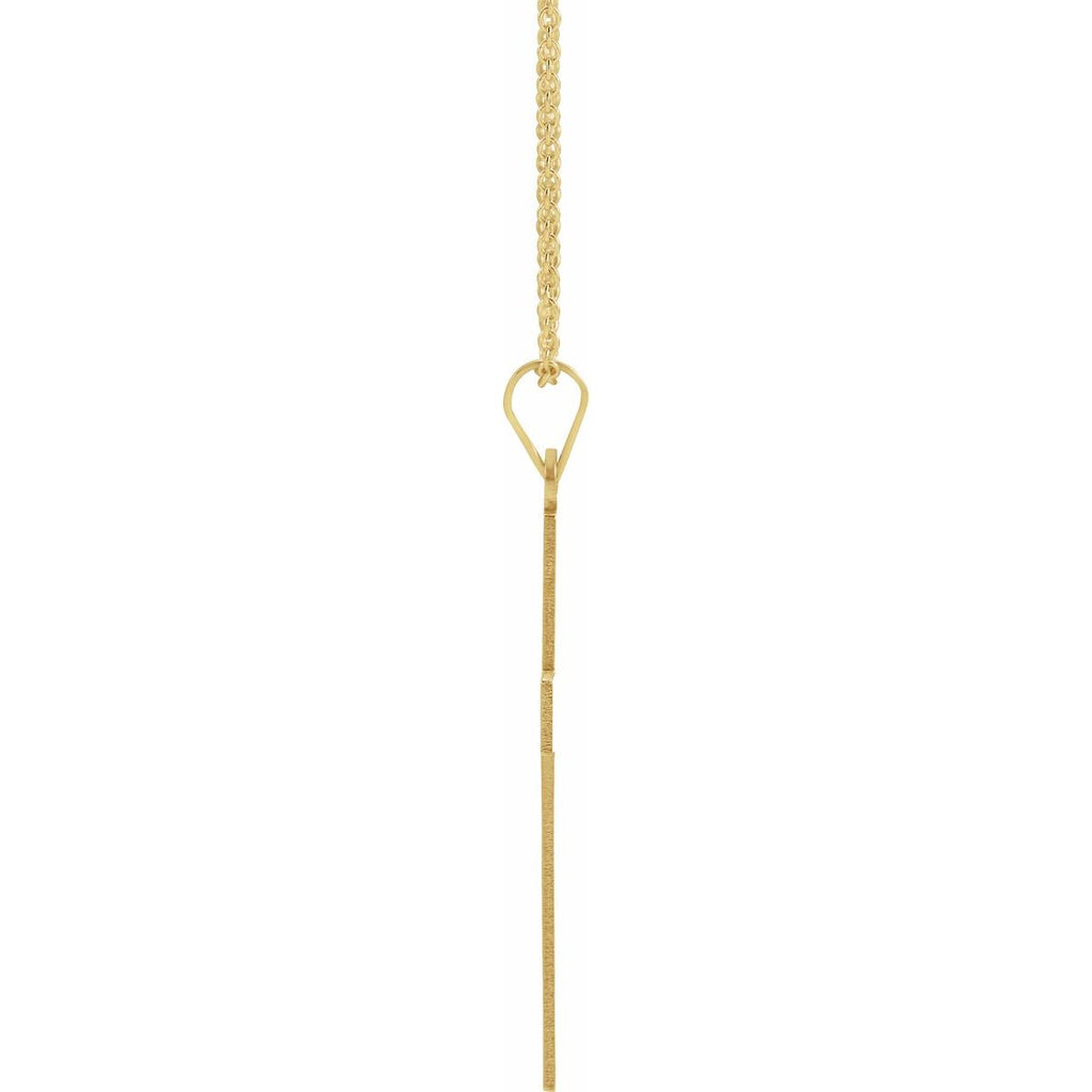 36.8x17.7 mm Cross Necklace in 14k yellow gold