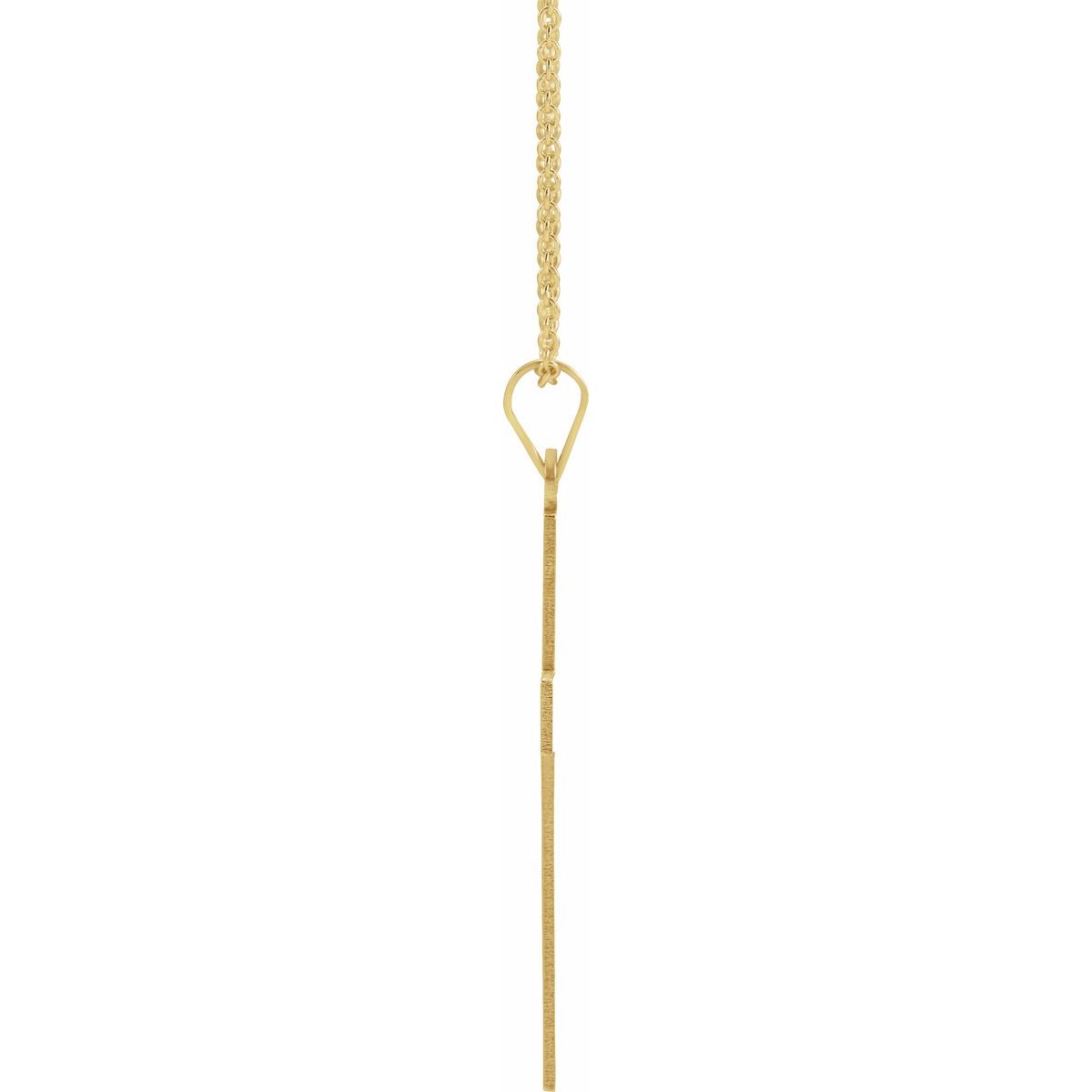 36.8x17.7 mm Cross Necklace in 14k yellow gold