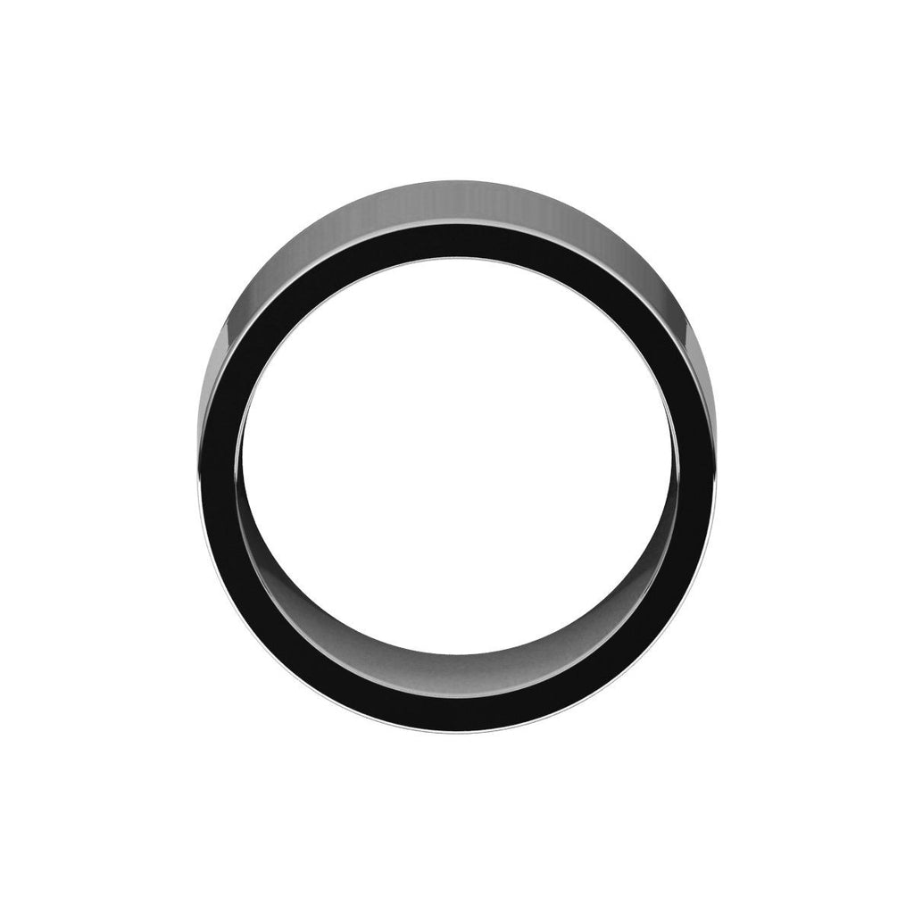 12 mm Comfort-Fit Flat Band in 14k white gold