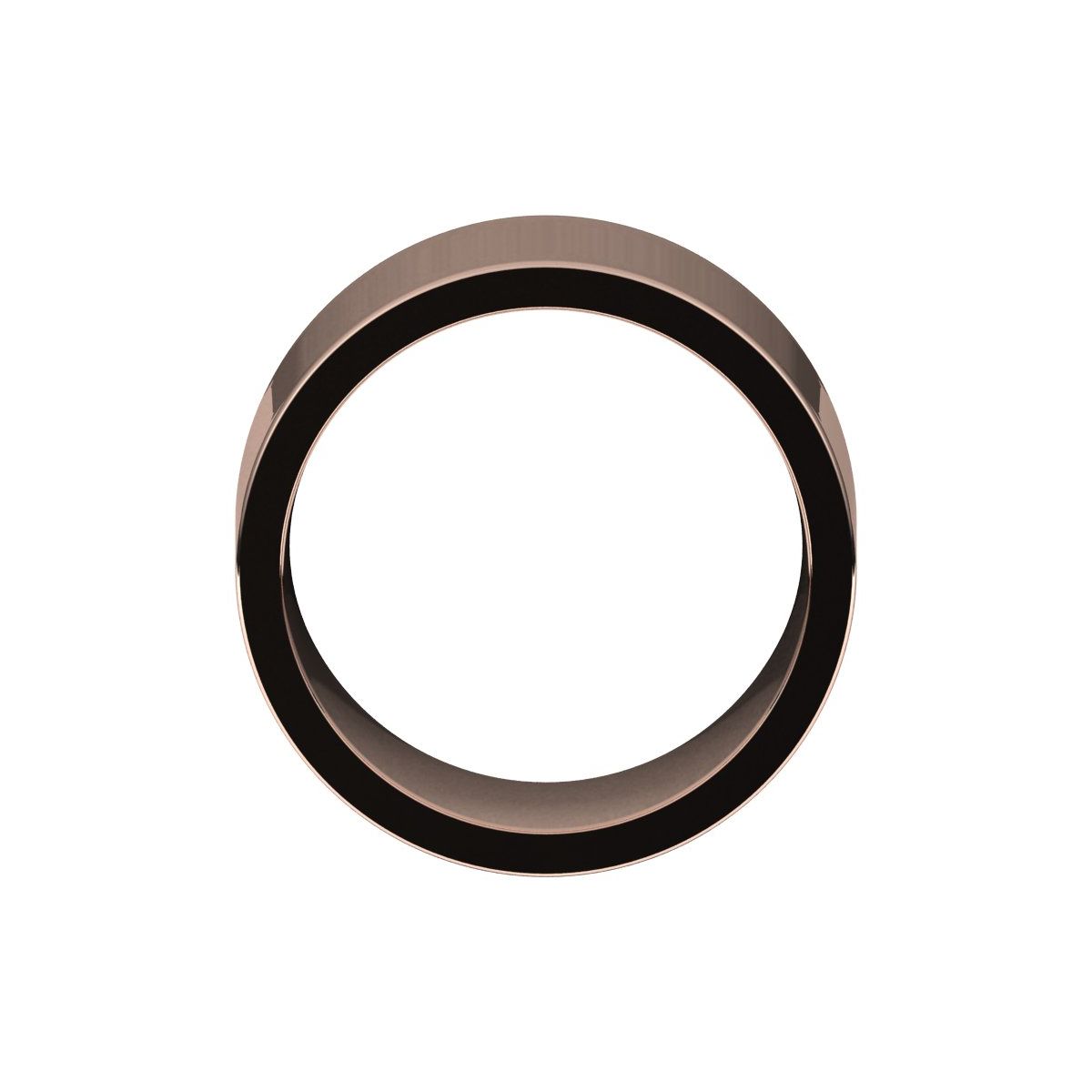 12 mm Comfort-Fit Flat Band in 14k rose gold