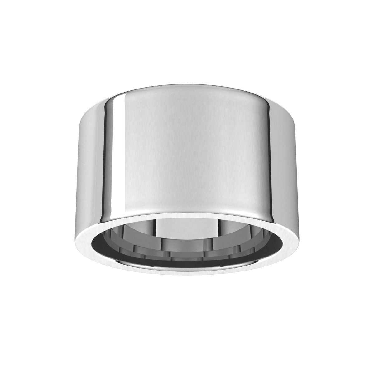 12 mm Comfort-Fit Flat Band in 14k white gold