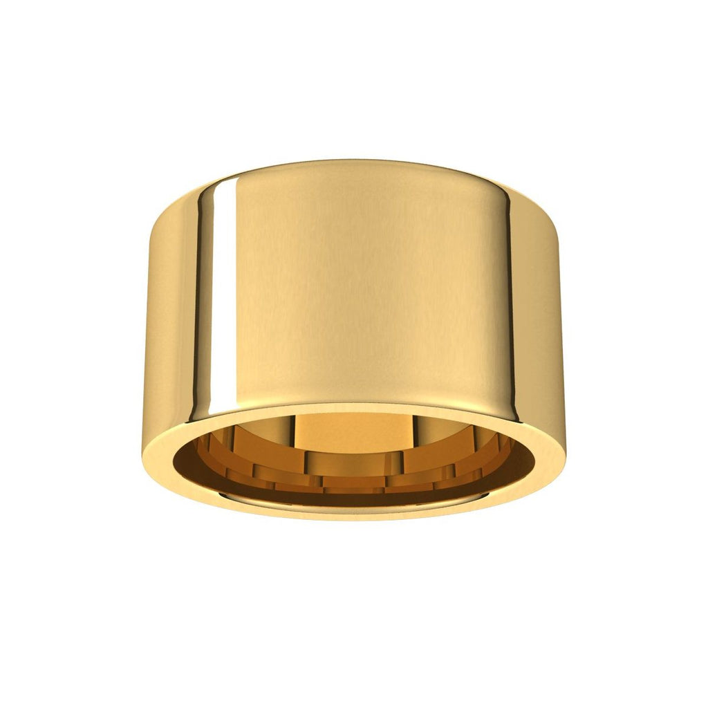 12 mm Comfort-Fit Flat Band in 14k yellow gold