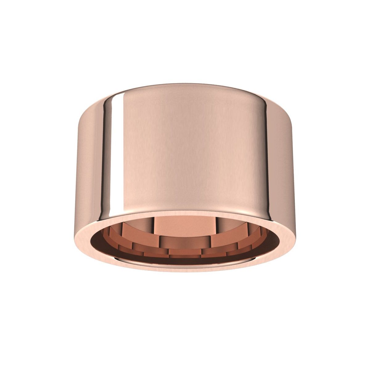 12 mm Comfort-Fit Flat Band in 14k rose gold