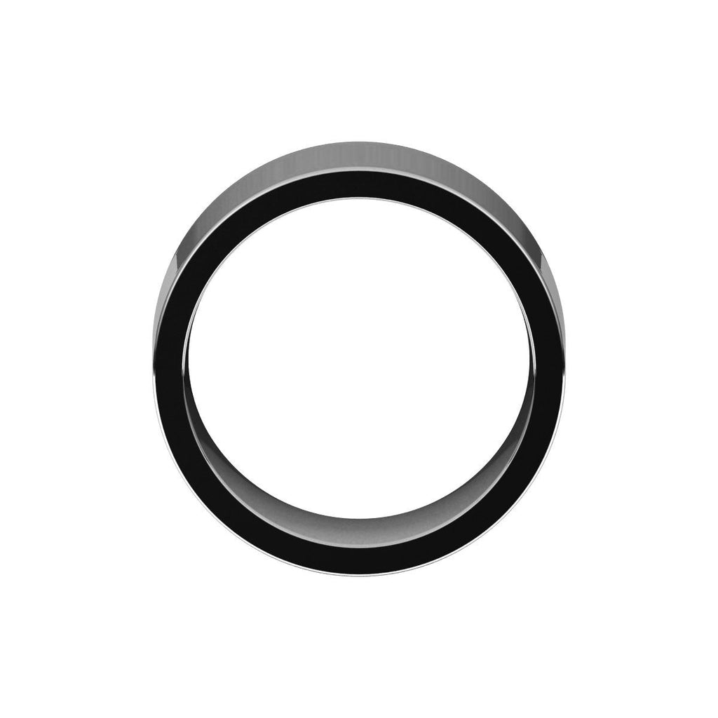 10 mm Comfort-Fit Flat Band in 14k white gold