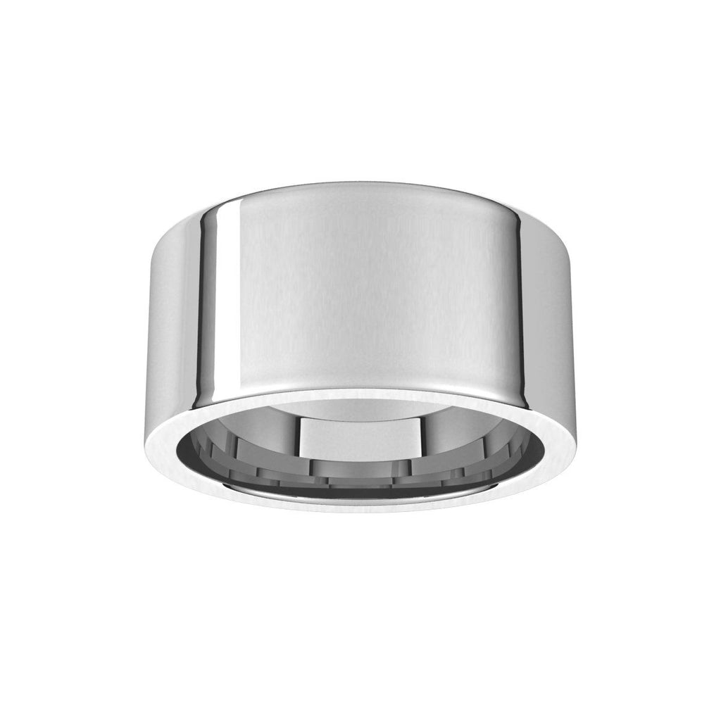 10 mm Comfort-Fit Flat Band in 14k white gold