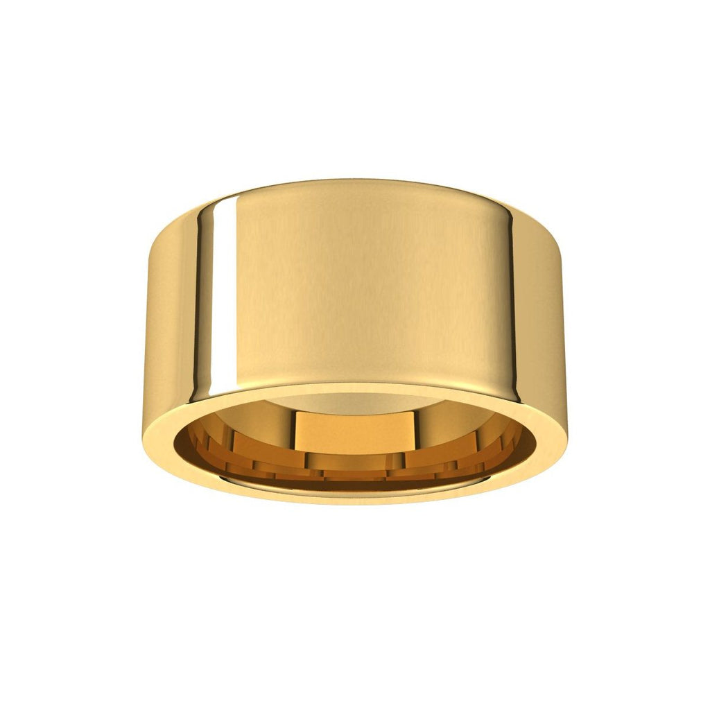 10 mm Comfort-Fit Flat Band in 14k yellow gold