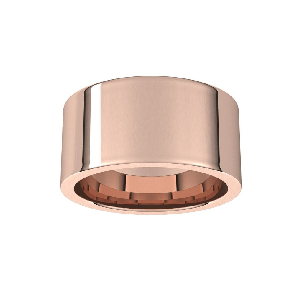 10 mm Comfort-Fit Flat Band in 14k rose gold