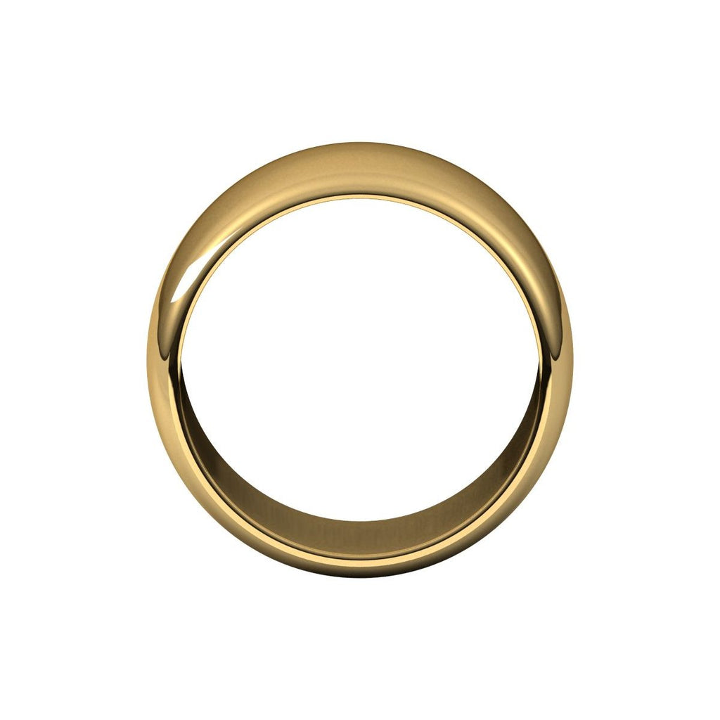 12 mm Half Round Band in 14k yellow gold