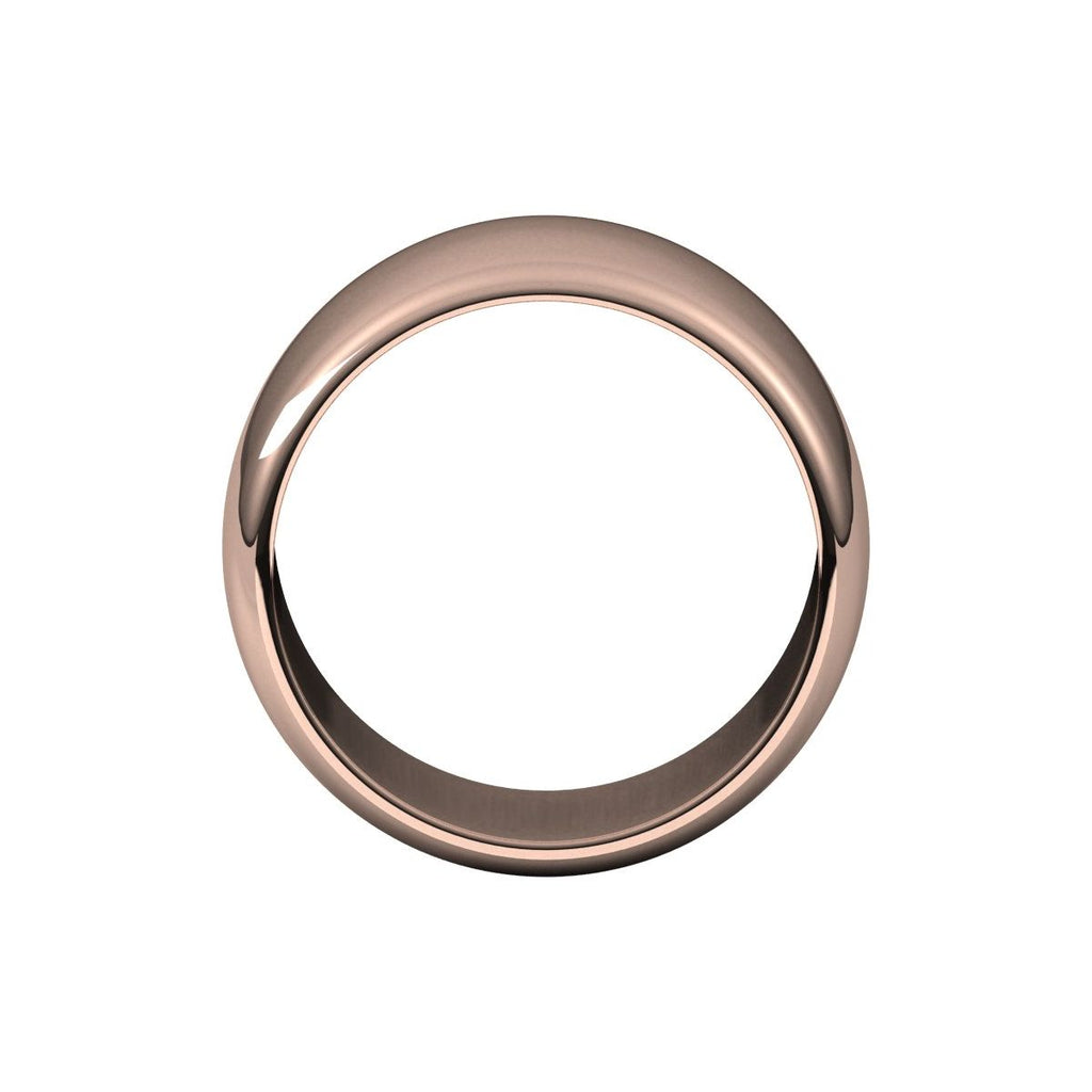 12 mm Half Round Band in 14k rose gold