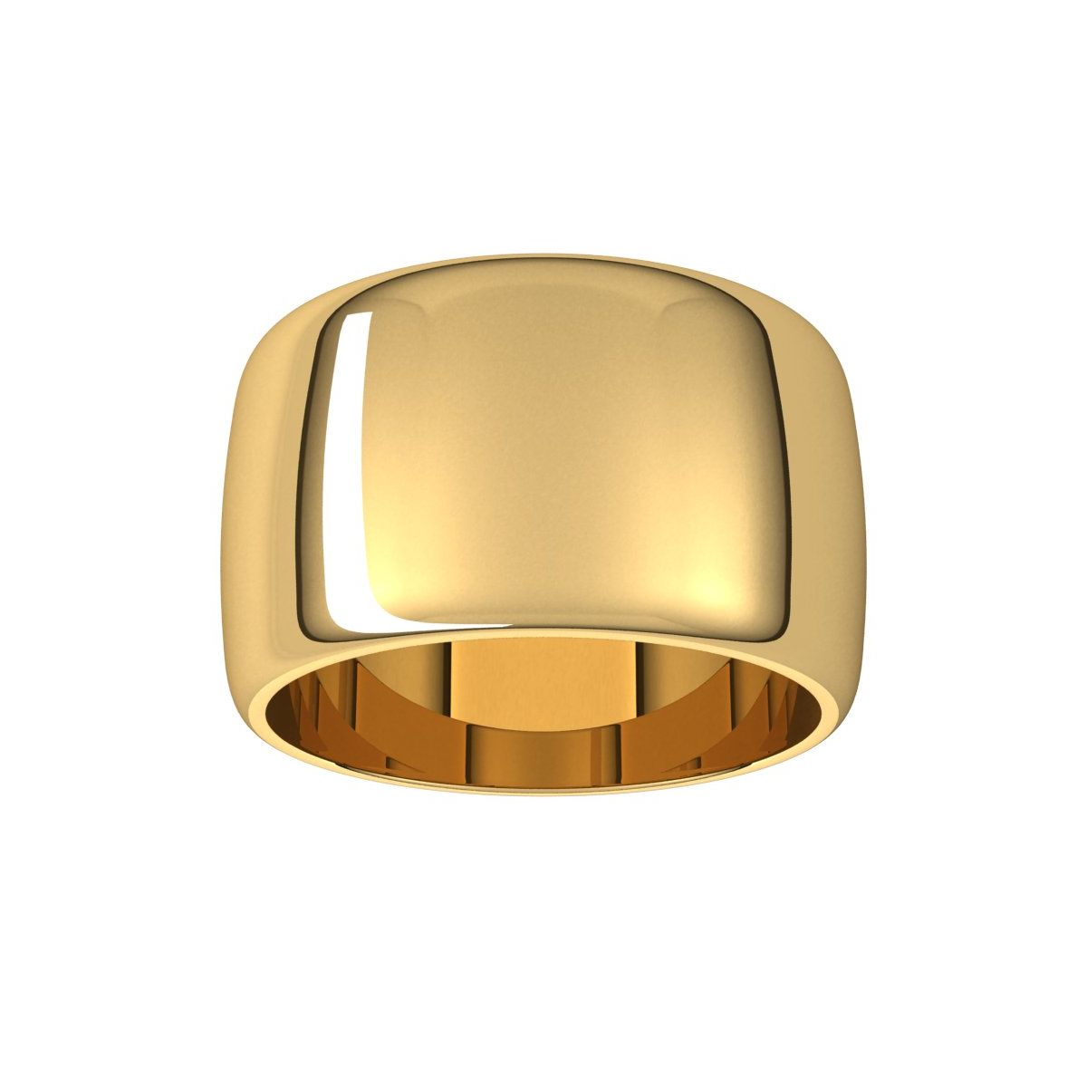 12 mm Half Round Band in 14k yellow gold
