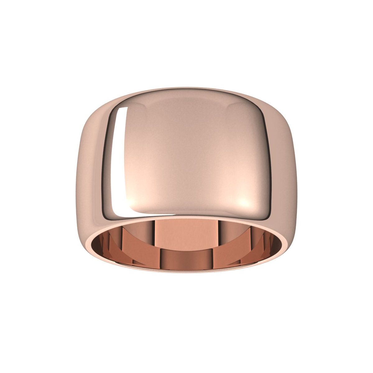 12 mm Half Round Band in 14k rose gold