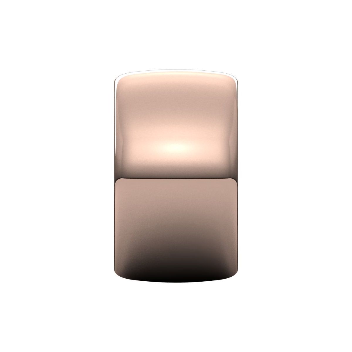 12 mm Half Round Band in 14k rose gold
