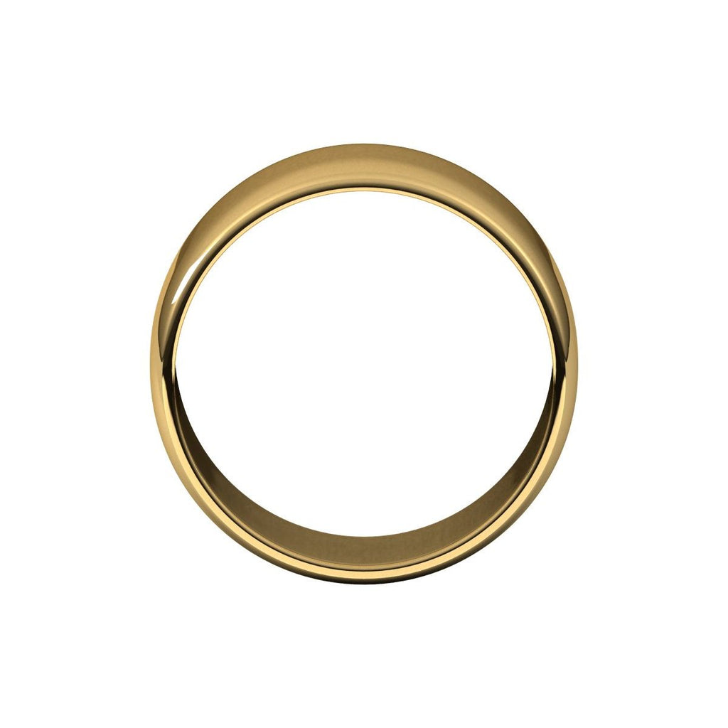10 mm Lightweight Half Round Band in 14k yellow gold