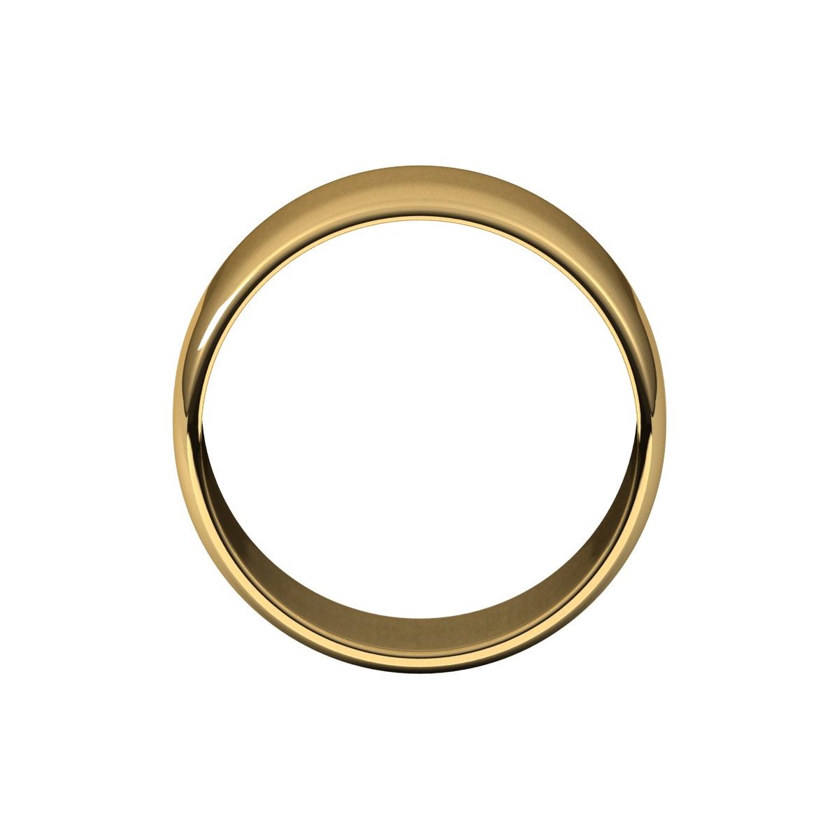 10 mm Lightweight Half Round Band in 14k yellow gold
