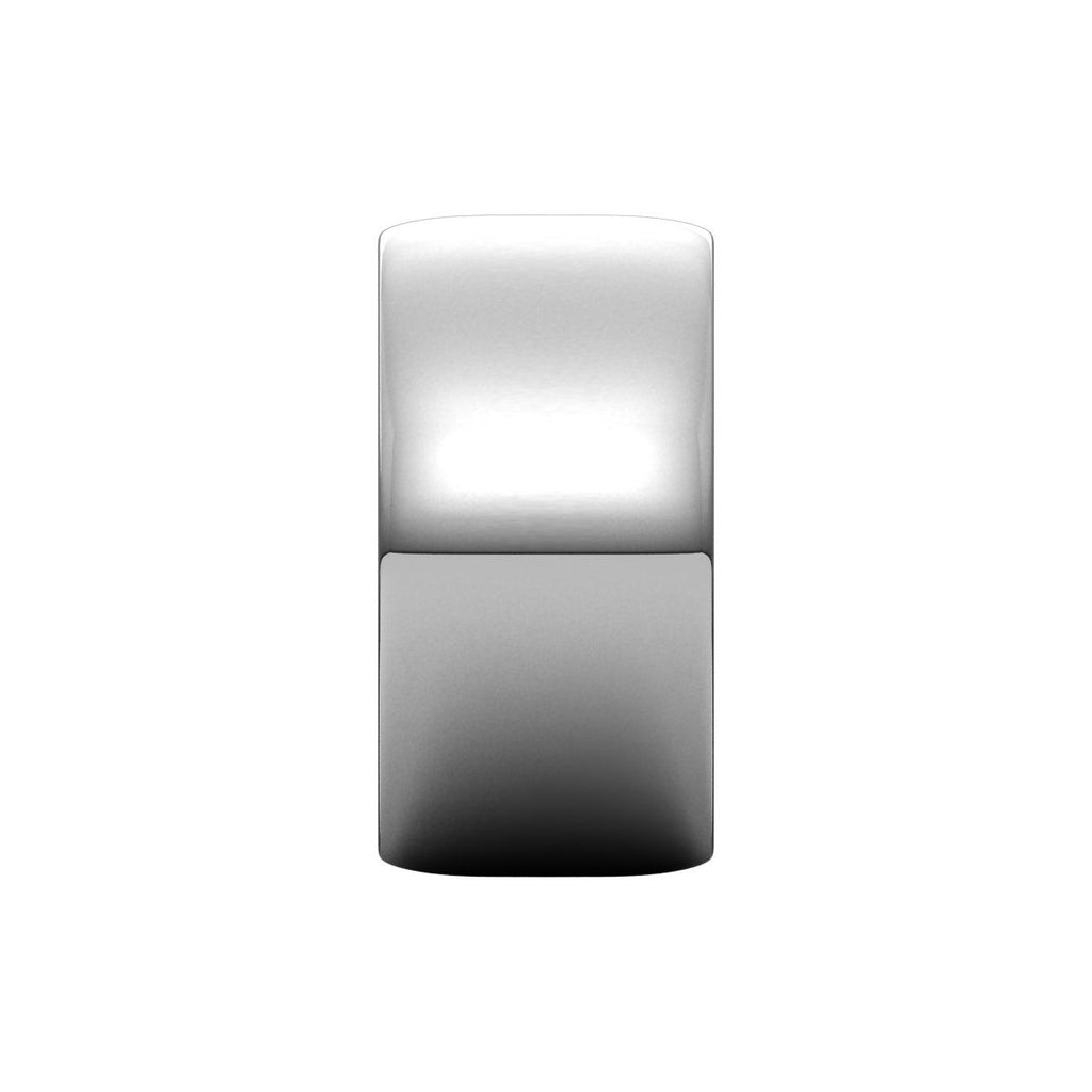 10 mm Lightweight Half Round Band in 14k white gold