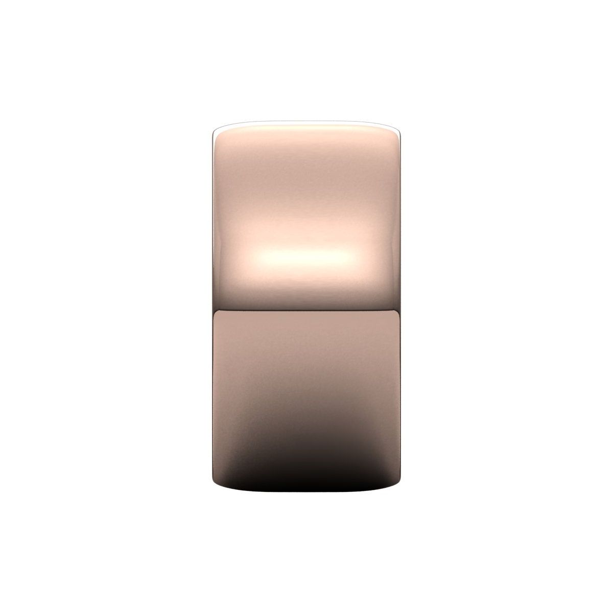 10 mm Lightweight Half Round Band in 14k rose gold