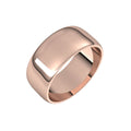 8 mm Lightweight Half Round Band in 14k rose gold