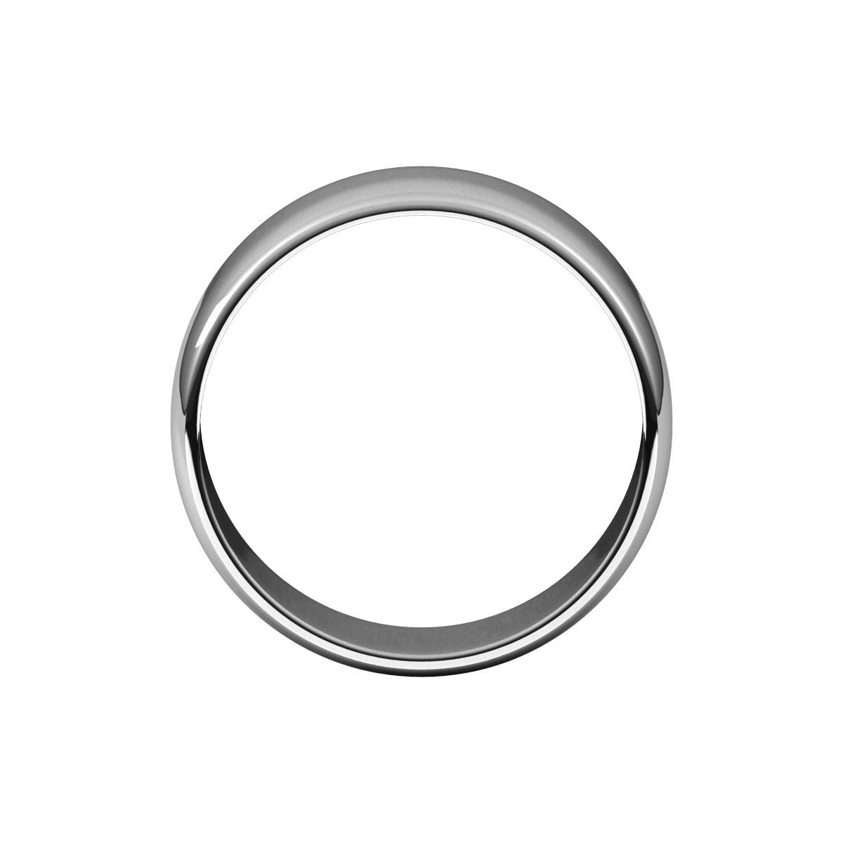 8 mm Lightweight Half Round Band in 14k white gold