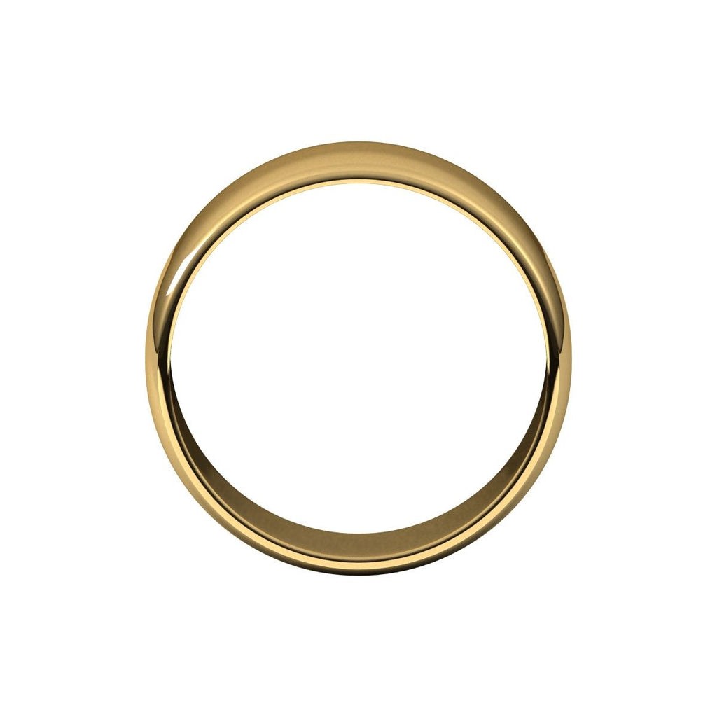 8 mm Lightweight Half Round Band in 14k yellow gold