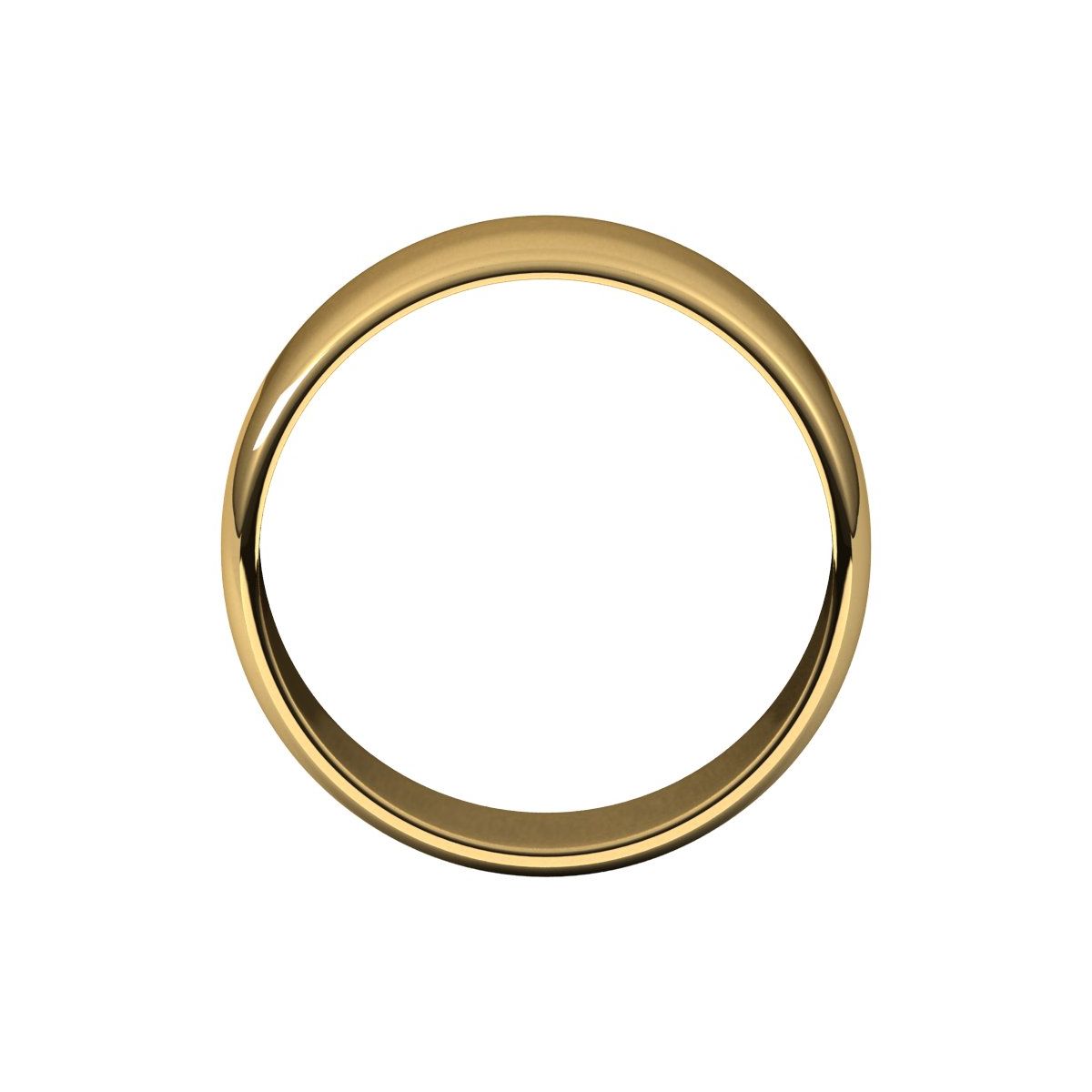 8 mm Lightweight Half Round Band in 14k yellow gold