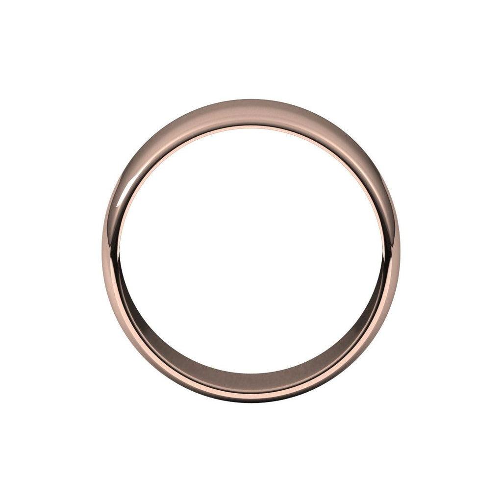 8 mm Lightweight Half Round Band in 14k rose gold