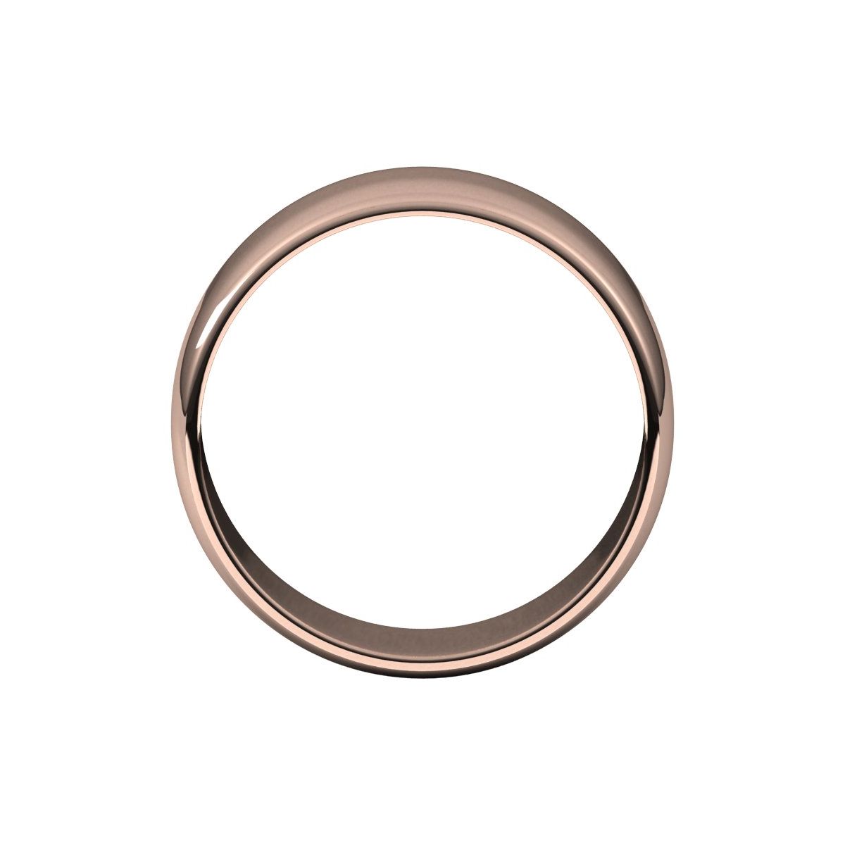 8 mm Lightweight Half Round Band in 14k rose gold