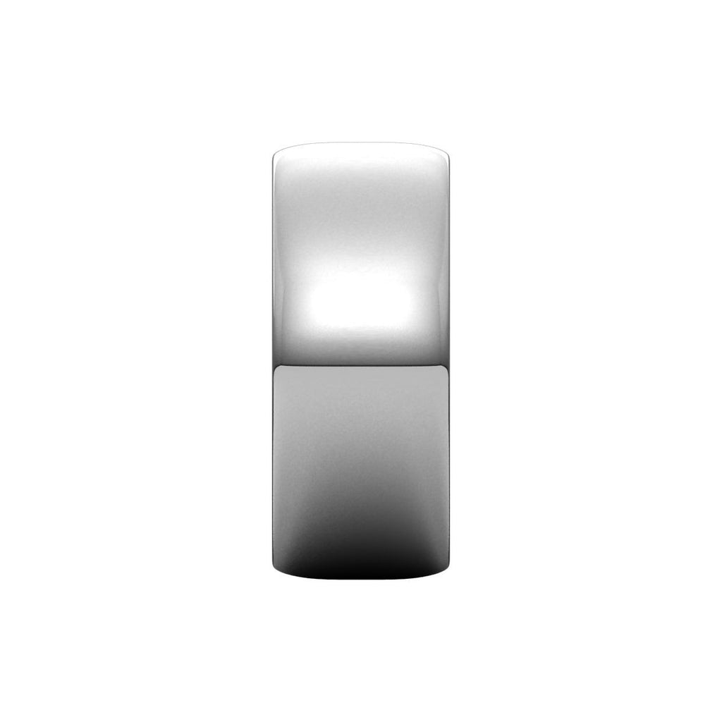 8 mm Lightweight Half Round Band in 14k white gold