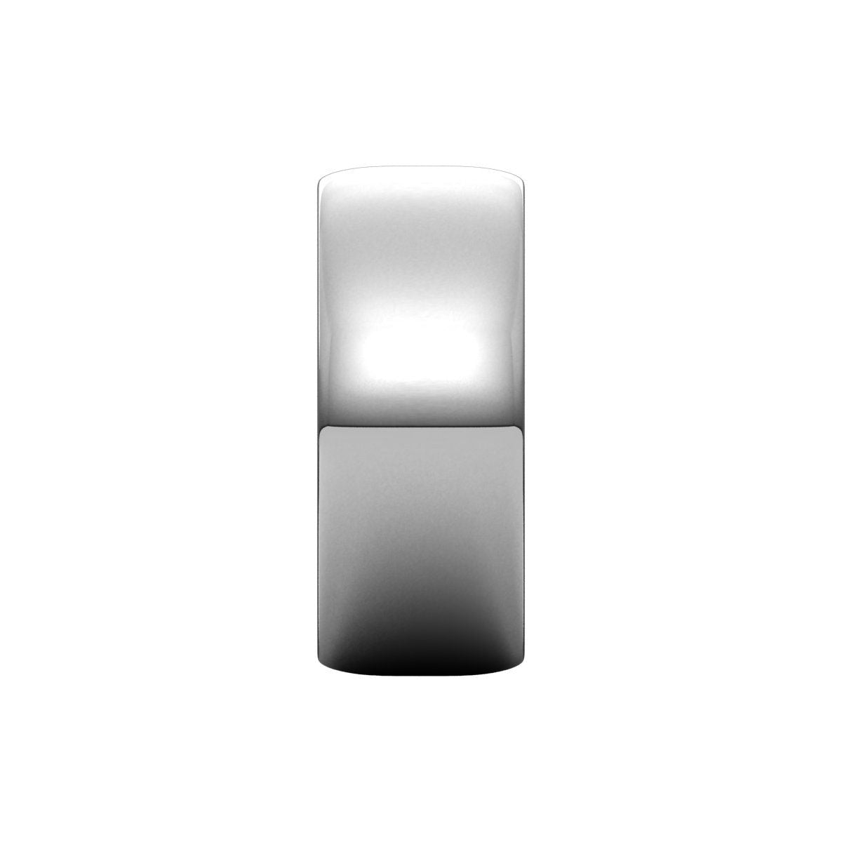 8 mm Lightweight Half Round Band in 14k white gold