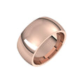 10 mm Comfort-Fit Half Round Band in 14k rose gold