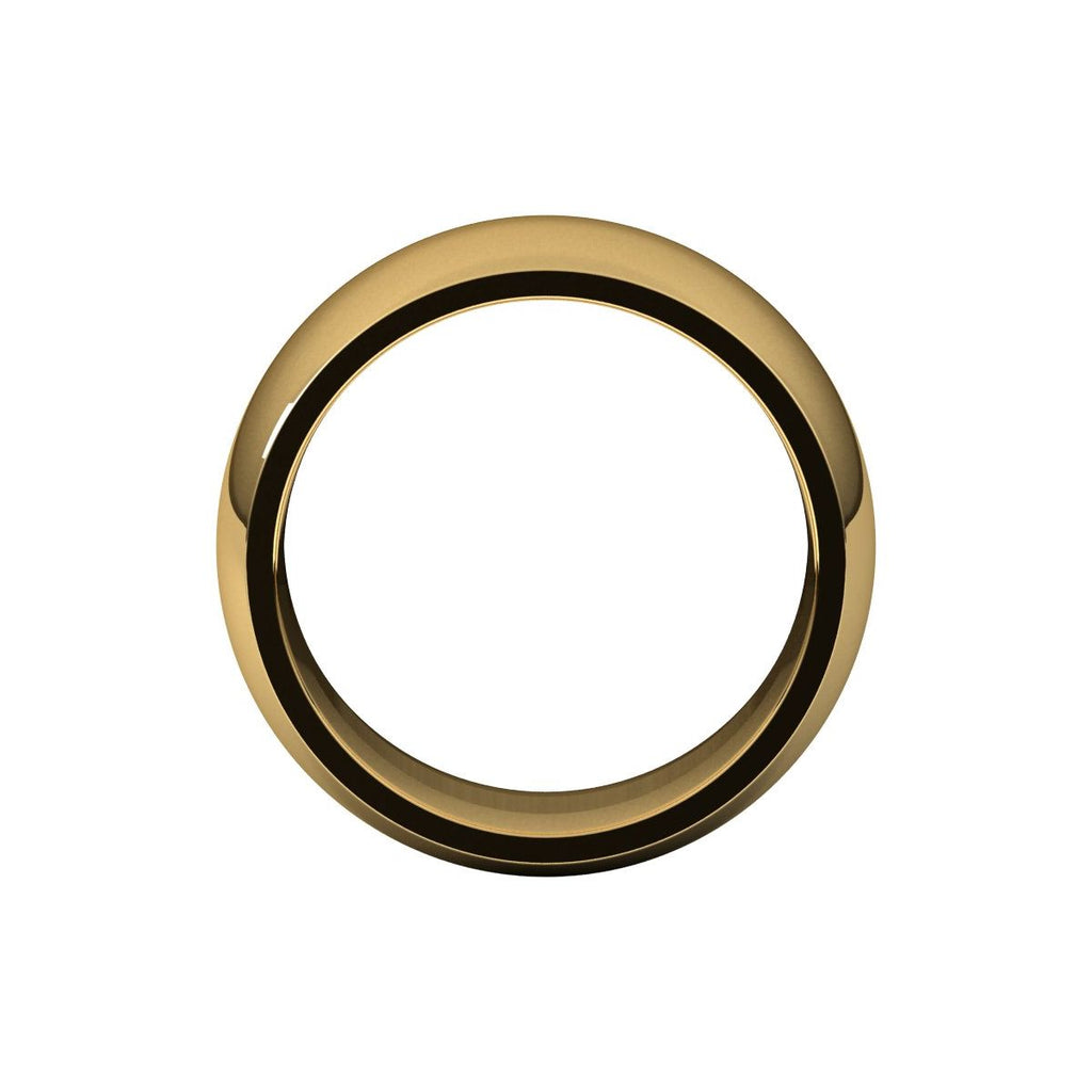 10 mm Comfort-Fit Half Round Band in 14k yellow gold
