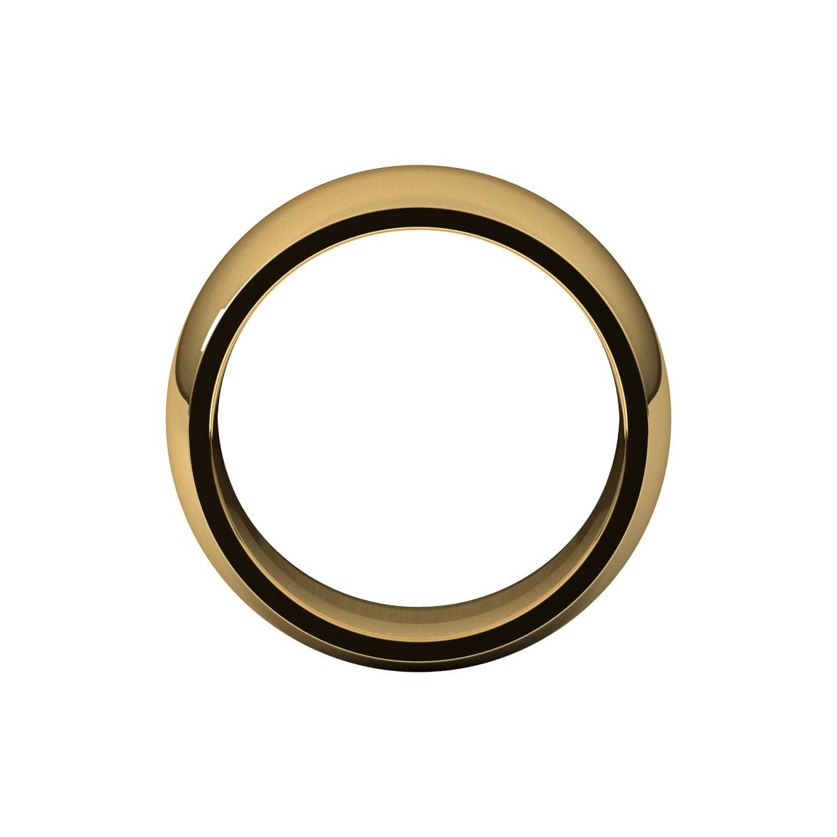 10 mm Comfort-Fit Half Round Band in 14k yellow gold