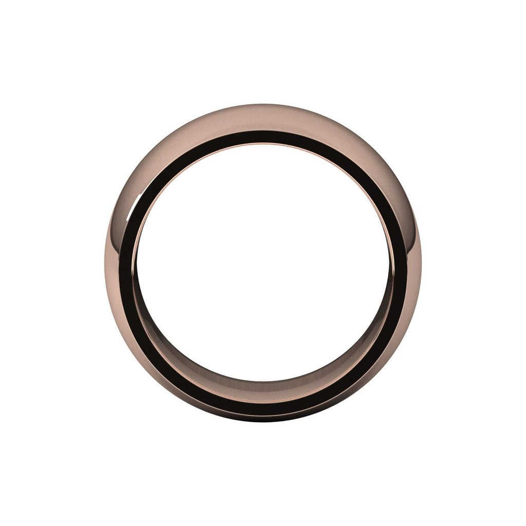10 mm Comfort-Fit Half Round Band in 14k rose gold