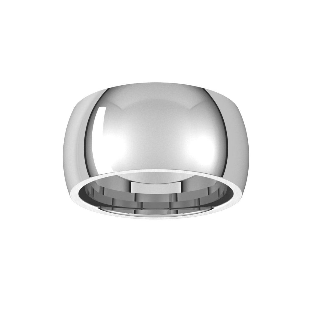 10 mm Comfort-Fit Half Round Band in 14k white gold