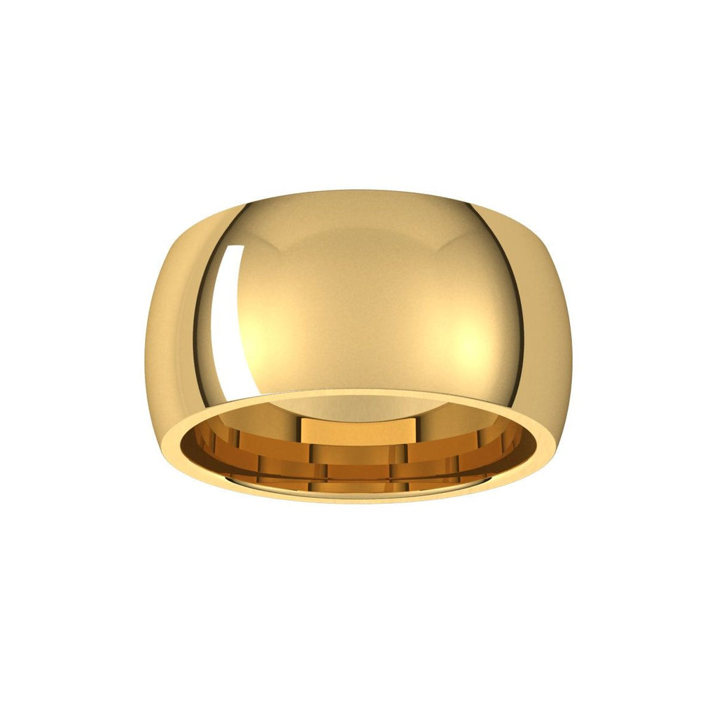 10 mm Comfort-Fit Half Round Band in 14k yellow gold