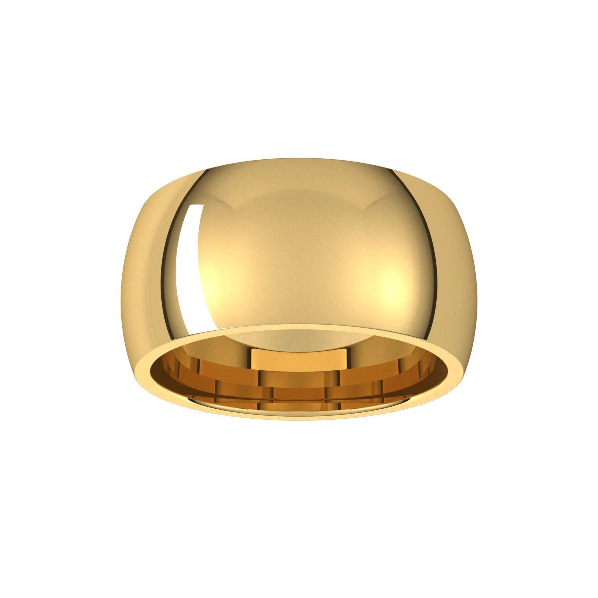 10 mm Comfort-Fit Half Round Band in 14k yellow gold