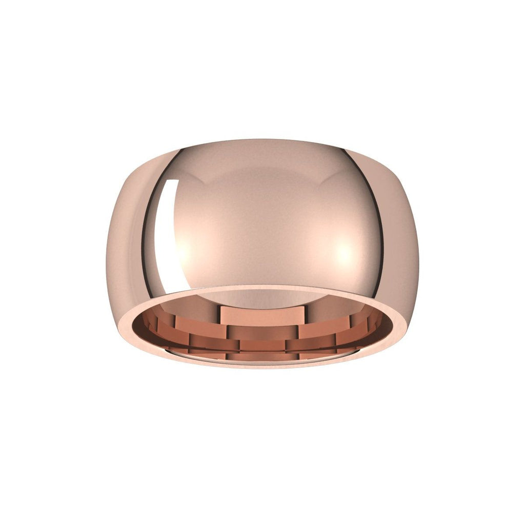 10 mm Comfort-Fit Half Round Band in 14k rose gold