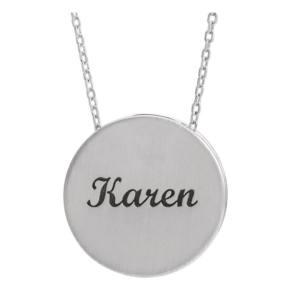 Engravable Disc Necklace