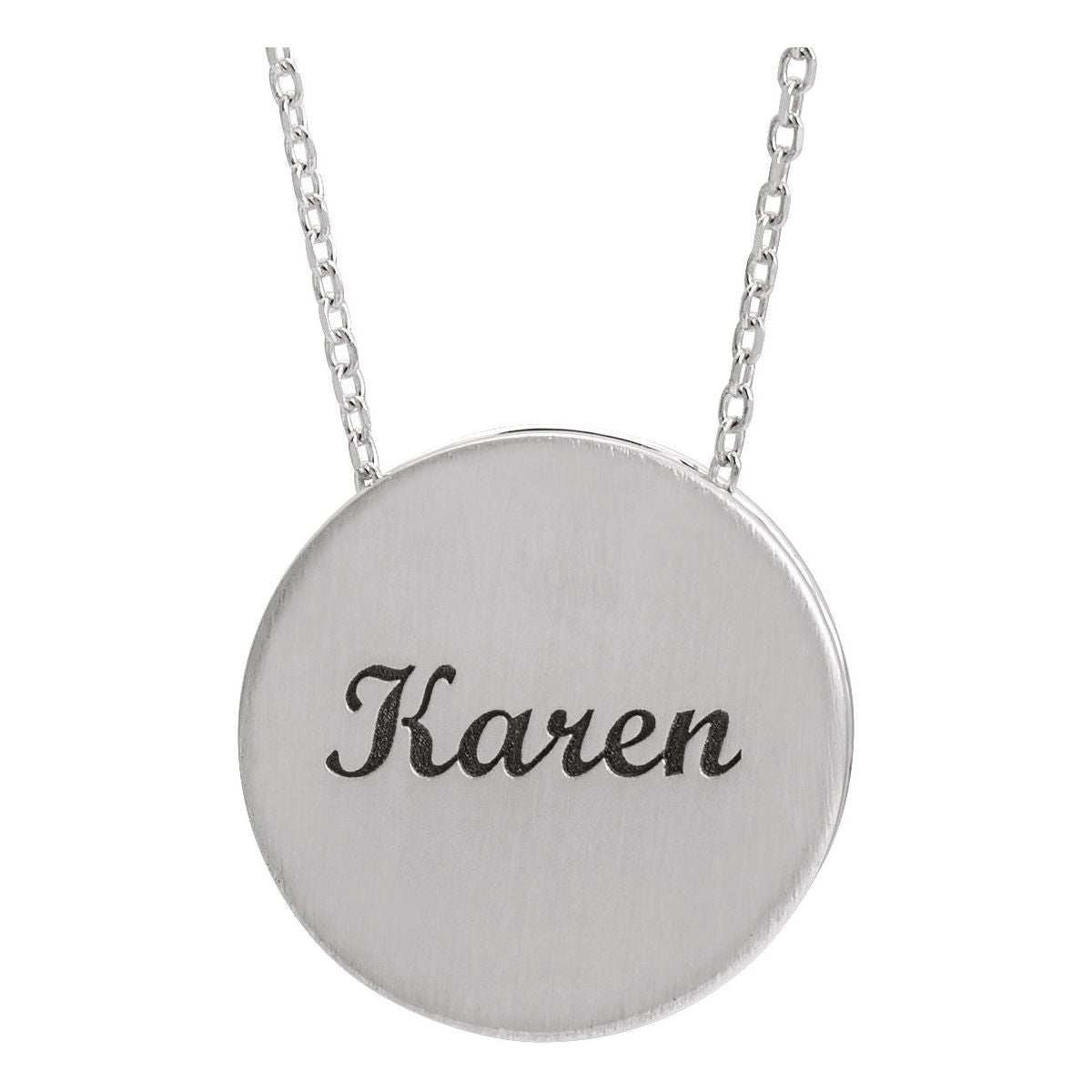 Engravable Disc Necklace