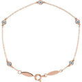 1/3 CTW Lab-Grown Diamond Bezel-Set Station Bracelet in 14k rose gold