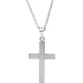 25.9x12 mm Cross Necklace in 14k white gold