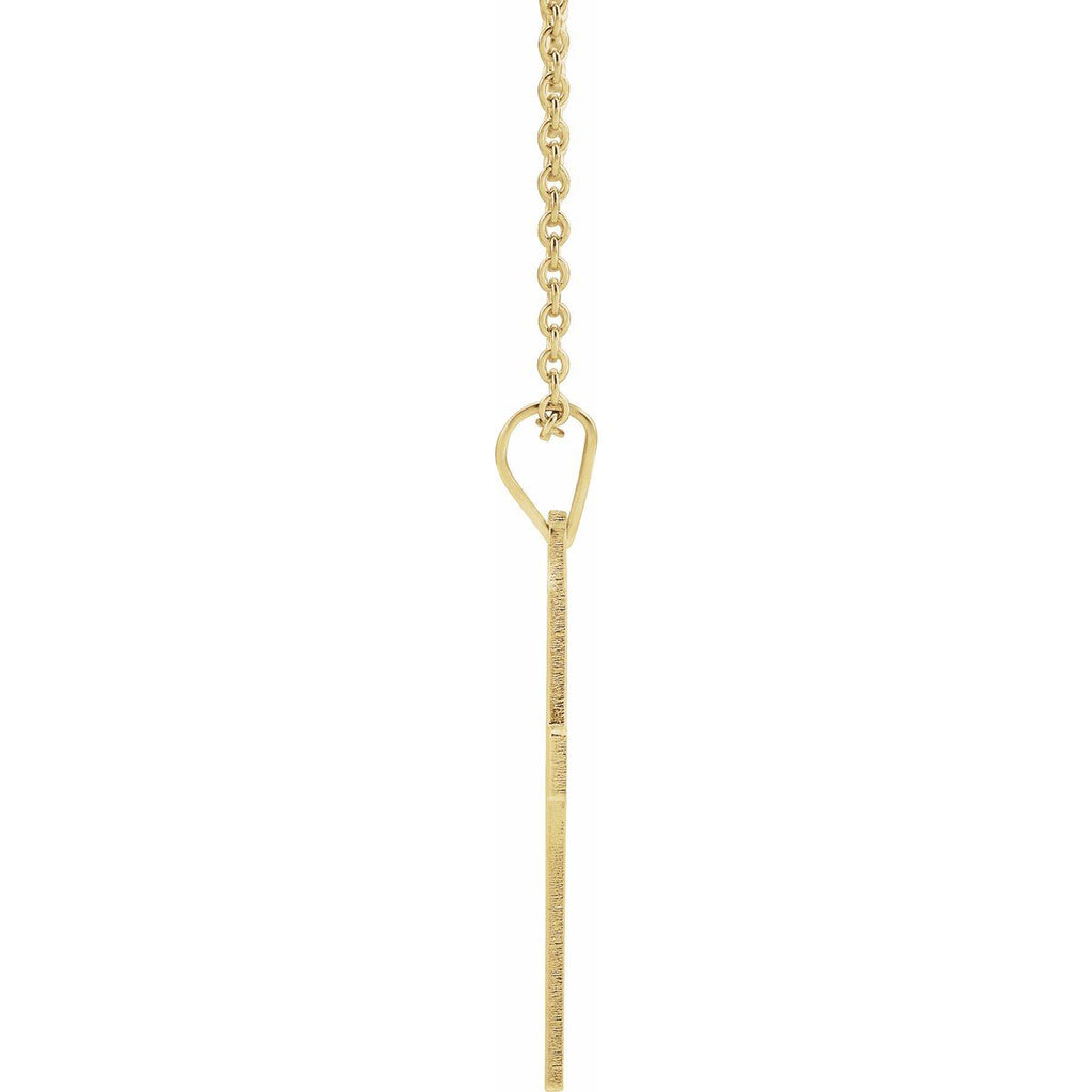 25.9x12 mm Cross Necklace in 14k yellow gold