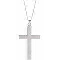 49.4x25 mm Cross Necklace in 14k white gold