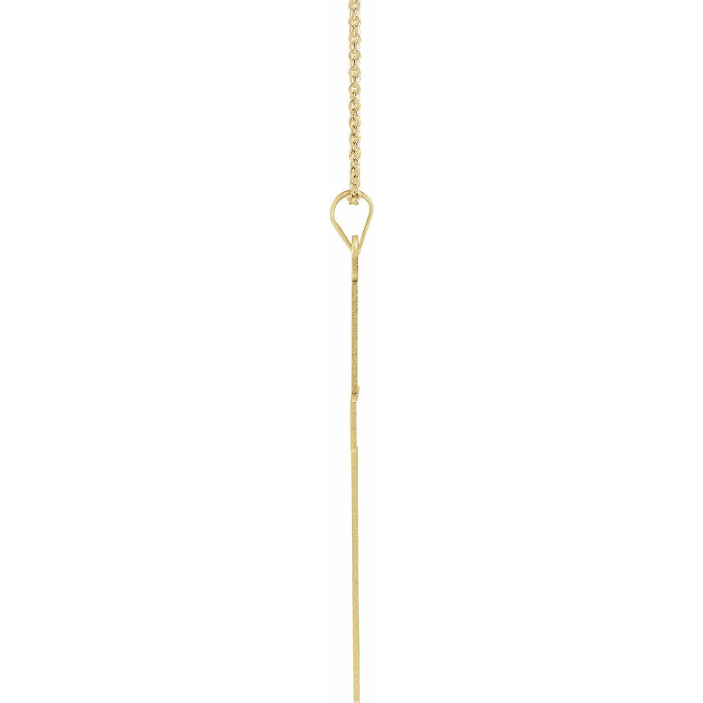 49.4x25 mm Cross Necklace in 14k yellow gold