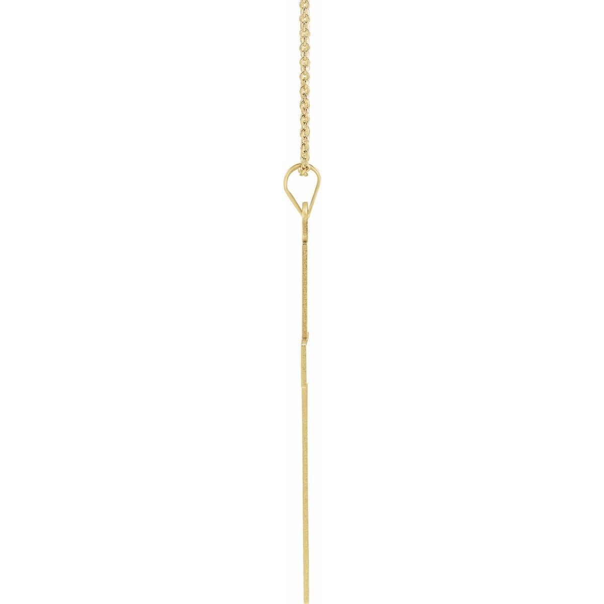 49.4x25 mm Cross Necklace in 14k yellow gold