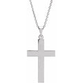29.4x13.8 mm Cross Necklace in 14k white gold