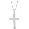 36.8x17.7 mm Cross Necklace in 14k white gold