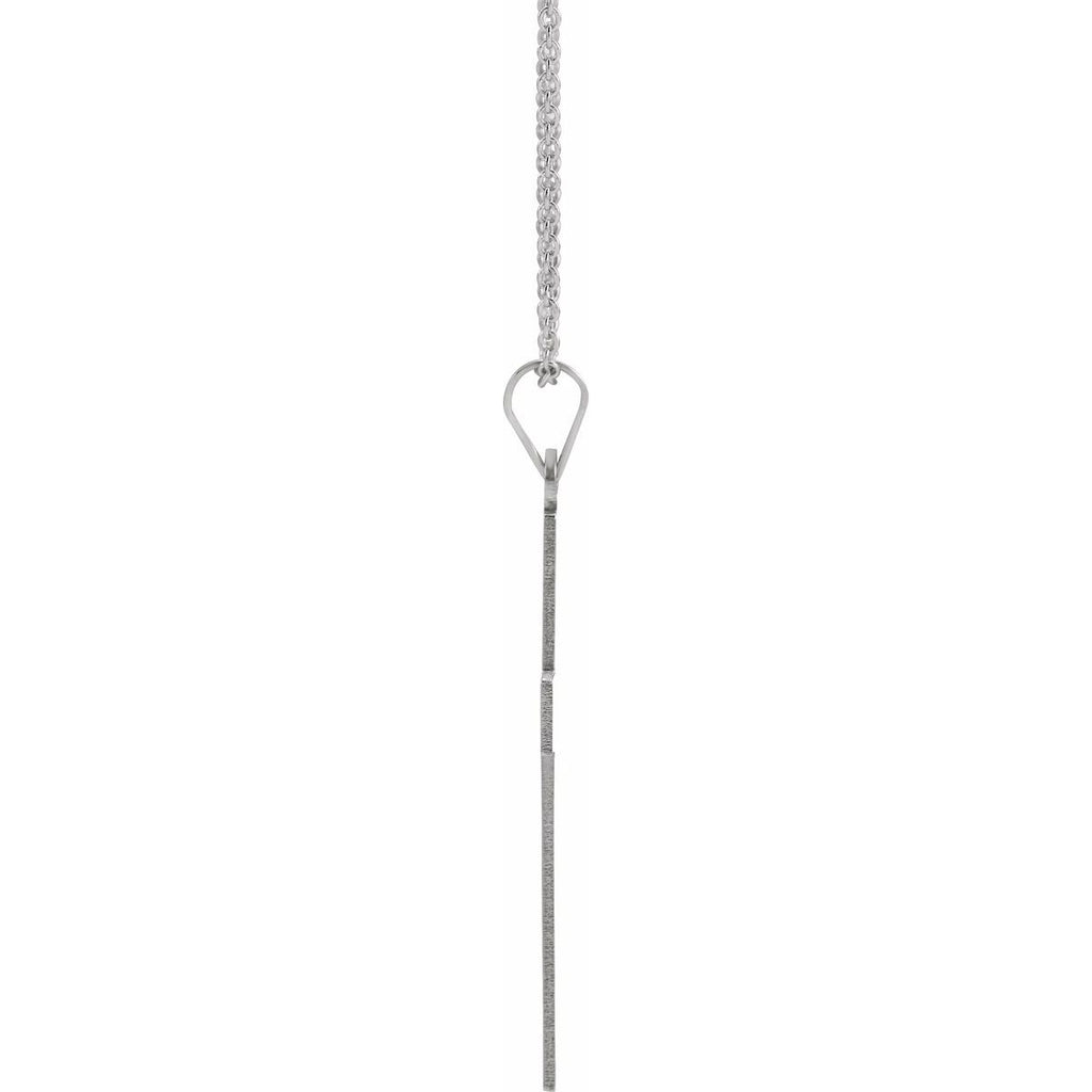 36.8x17.7 mm Cross Necklace in 14k white gold