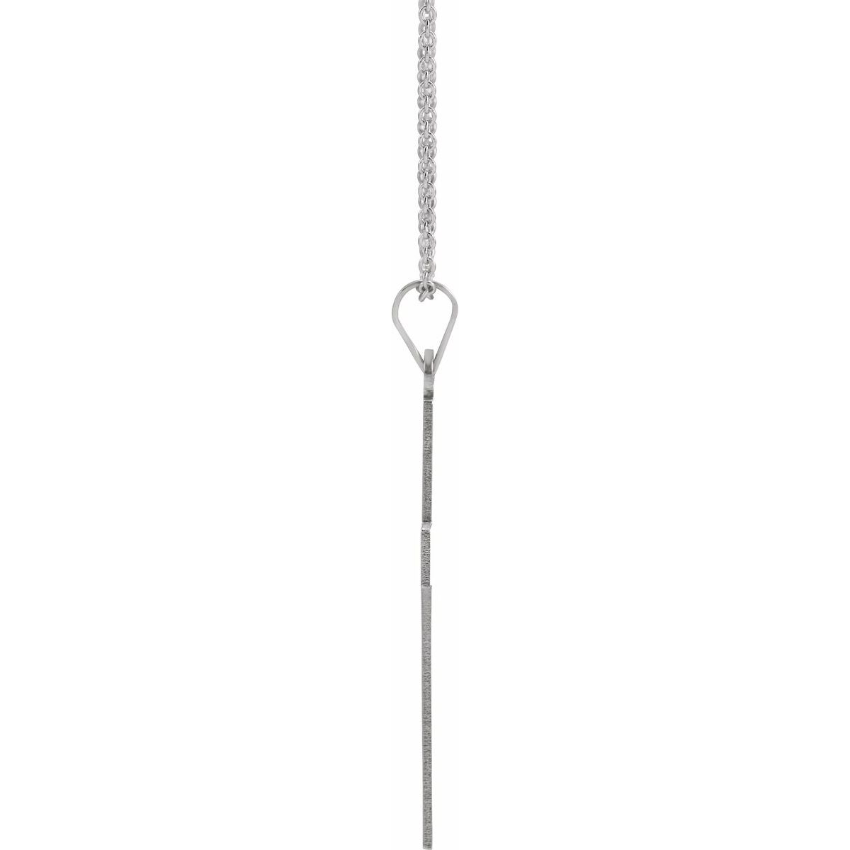 36.8x17.7 mm Cross Necklace in 14k white gold